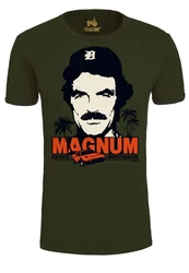 LOGOSHIRT T-Shirt Magnum Dunkelgrün/Grün