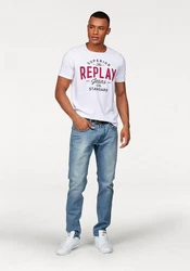 Replay T-Shirt mit Markendruck Rot/Dunkelrot