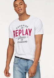 Replay T-Shirt mit Markendruck Rot/Dunkelrot