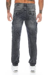 Cipo & Baxx Cargojeans Herren Cargo Jeans Hose Dunkelblau/Dunkelgrau/Grau/Hellgrau