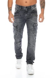 Cipo & Baxx Cargojeans Herren Cargo Jeans Hose Dunkelblau/Dunkelgrau/Grau/Hellgrau