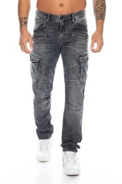 Cargojeans Herren Cargo Jeans Hose im stylischen Cargo Design Ausgefallenes Stoffmuster und weicher Tragekomfort