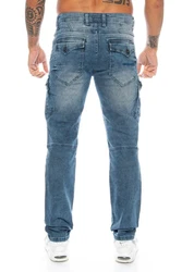 Cipo & Baxx Cargojeans Herren Cargo Jeans Hose Blau/Hellblau