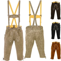 Trachtenlederhose GW822 Kniebundhose trachtenhose Trachten Lederhose mit Hosentrger