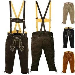 Trachtenlederhose GW822 Kniebundhose trachtenhose Trachten Lederhose mit Hosentrger
