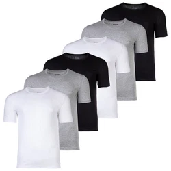 BOSS Herren T-Shirt RN Classic (6er Pack) Dunkelblau/Grau/Weiß/Schwarz/Dunkelgrau