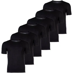 BOSS Herren T-Shirt RN Classic (6er Pack) Schwarz/Dunkelblau