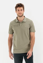 camel active Poloshirt Khaki/Dunkelgrün
