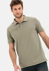 camel active Poloshirt Khaki/Dunkelgrün