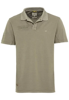 camel active Poloshirt Khaki/Dunkelgrün