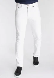 Stretch-Jeans Reed gerader Beinschnitt, Used-Look-Waschung, niedrige Leibhhe
