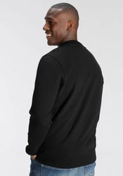 DELMAO Sweatshirt Regular Fit Basic-Stil Schwarz
