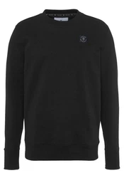 DELMAO Sweatshirt Regular Fit Basic-Stil Schwarz