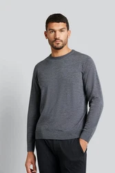bugatti Pullover Strick mit Logostickerei 