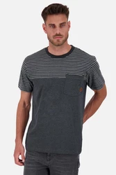 Alife & Kickin Rundhalsshirt Herren LeopoldAK Schwarz/Rot/Dunkelgrau/Dunkelblau/Grau