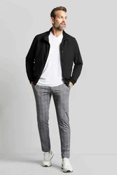 bugatti Blouson mit Stehkragen Schwarz/Dunkelgrau/Braun