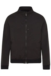 bugatti Blouson mit Stehkragen Schwarz/Dunkelgrau/Braun