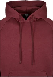 Urban Classics Herren Blank Hoody Kapuzenpullover Rot/Dunkelrot/Bordeaux