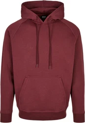 Urban Classics Herren Blank Hoody Kapuzenpullover Rot/Dunkelrot/Bordeaux