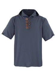 Lavecchia T-Shirt Herren T-Shirt mit Kapuze LV-609 Dunkelgrau