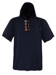 T-Shirt Herren T-Shirt mit Kapuze LV-609 (Black, 3XL) Herrenshirt Kapuzen Shirt
