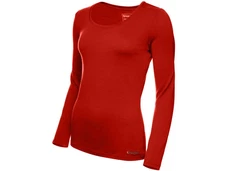 Kaipara Merino Sportswear Langarmshirt Damen Rundhals Slimfit 200 Rot