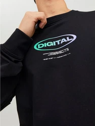 Jack & Jones Sweatshirt JCODIGITAL 6010 Schwarz/Rosa