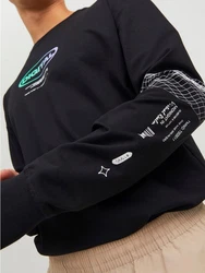 Jack & Jones Sweatshirt JCODIGITAL 6010 Schwarz/Rosa