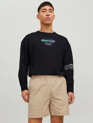Jack & Jones Sweatshirt JCODIGITAL 6010 Schwarz/Rosa