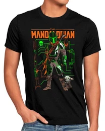 T-Shirt Mando Schematics yoda star the mandalorian wars