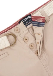 riverso Herren Chino Shorts RIVHenry Gürtel Bermuda Kurze Hose 