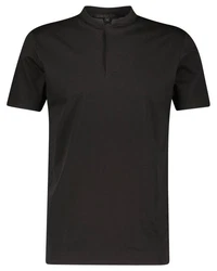 Drykorn T-Shirt Poloshirt Louis (1-tlg) Schwarz/Dunkelgrau/Grau