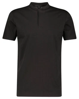 Drykorn T-Shirt Poloshirt Louis (1-tlg) Schwarz/Dunkelgrau/Grau