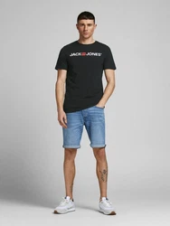 Jack & Jones T-Shirt JJECORP LOGO Print Kurzarm 2-er Stck Pack (3661) Schwarz/Weiß