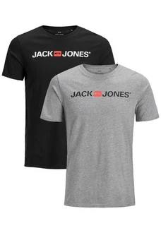 Jack & Jones T-Shirt JJECORP LOGO Print Kurzarm 2-er Stck Pack (3661) Grau/Schwarz (3661) Jack & Jones T-Shirt JJECORP LOGO Print Kurzarm 2-er Stck Pack (3661) Grau/Schwarz (3661)