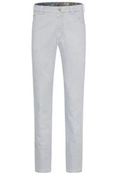 MEYER Chinohose Style DUBLIN (1-4122) Grau/Hellgrau/Hellblau