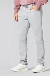 MEYER Chinohose Style DUBLIN (1-4122) Grau/Hellgrau/Hellblau