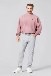 MEYER Chinohose Style DUBLIN (1-4122) Grau/Hellgrau/Hellblau