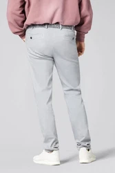 MEYER Chinohose Style DUBLIN (1-4122) Grau/Hellgrau/Hellblau