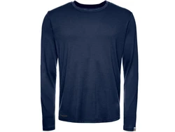 Kaipara Langarmshirt Merino Longsleeve Herren Regularfit Dunkelblau/Blau