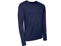 Kaipara Langarmshirt Merino Longsleeve Herren Regularfit Dunkelblau/Blau