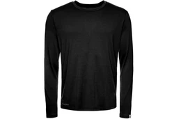 Kaipara Langarmshirt Merino Longsleeve Herren Regularfit Schwarz/Dunkelblau