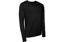 Kaipara Langarmshirt Merino Longsleeve Herren Regularfit Schwarz/Dunkelblau