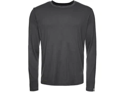 Kaipara Langarmshirt Merino Longsleeve Herren Regularfit Dunkelgrau/Grau