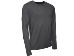 Kaipara Langarmshirt Merino Longsleeve Herren Regularfit Dunkelgrau/Grau