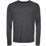 Kaipara Langarmshirt Merino Longsleeve Herren Regularfit Dunkelgrau/Grau