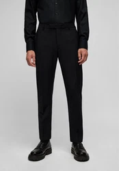 HECHTER PARIS Anzughose Performance Stretch Schwarz/Grün/Braun