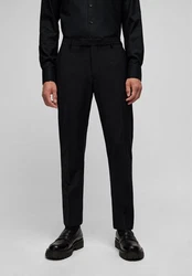 HECHTER PARIS Anzughose Performance Stretch Schwarz/Grün/Braun