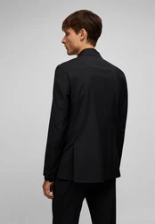 HECHTER PARIS Anzugsakko mit gewebter HILFIGER Signatur Schwarz/Dunkelblau/Hellblau