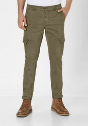 Redpoint Cargohose Kingston Tapered Fit Chinohose Khaki/Dunkelgrün